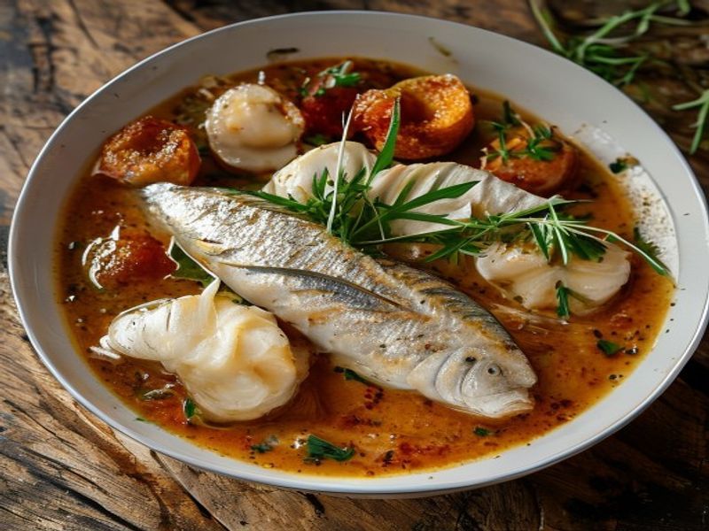 Fischklopse in heller Sauce