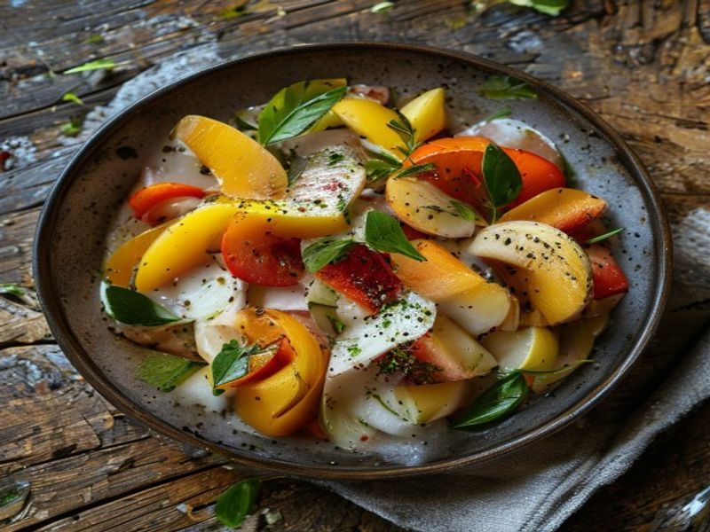 Forellensalat mit Apfel und Meerrettich