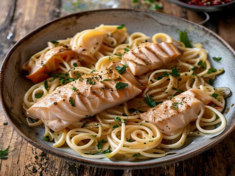 Lachs-Sahne-Nudeln